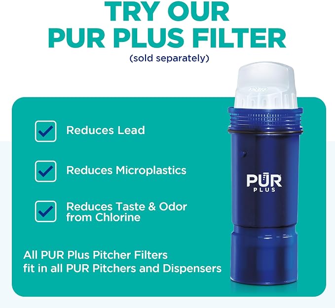 PUR 7-Cup Water Pitcher, 1 Genuine Filter, Great-tasting Water, Dishwasher Safe - Image 8