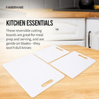 Farberware Plastic Cutting Board Set, Dishwasher- Safe Poly Chopping Board - Image 2