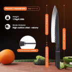 ROCOCO Japanese Chef Santoku Knife - Image 5