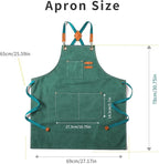 Tosewever Canvas Cross Back Chef Cotton Aprons - Image 5