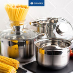 Daniks Standard 7 Quart Stainless Steel Stock Pot - Image 9