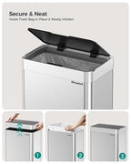 Kitchen Trash Can Touchless, 13 Gallon/50 L Stainless Steel Automatic Motion - Image 9