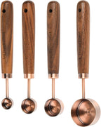 Copper Measuring Cups & Spoons Set 8, Stainless Steel Measuring Cups and Spoons - Image 3