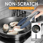 HOTEC Premium Stainless Steel Locking Kitchen Tongs - Image 5