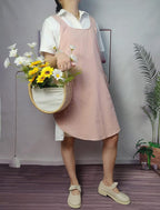 Cotton Cross Back Aprons Solid Color Cooking Kitchen Garden Smock - Image 9