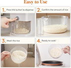Lifewit 2 Pack Rice Dispenser 25 Lbs, Rice Storage Container Sealed Moisture - Image 8