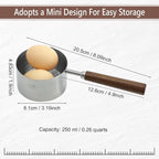 Butter Warmer Pot, 250ml Stainless Steel Mini Saucepan - Image 2