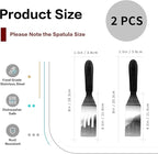 Small Spatula Professional Mini Serving Spatula, 2 Pieces Stainless Steel Metal - Image 2