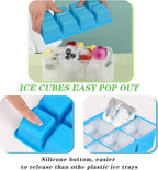 Ice Trays for Freezer with Lid and Bin, JRISBO 6 Pack Silicone Ice Cube Tray - Image 5