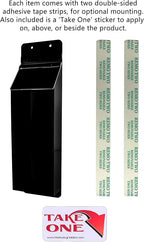 Outdoor Brochure Holder Holds 4" x 9" Rack Cards Black and Clear Acrylic Wall - Image 3