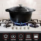 MUELLER HOME 4.5 QT Enameled Cast Iron Dutch Oven, Heavy-Duty Casserole Dish - Image 5