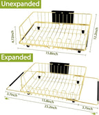 Golden Expandable Dish Drying Rack-Extra Large Stainless Steel Dish Drainer - Image 2