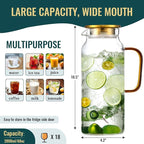 2 Pack 2 Liter/68 oz Glass Pitcher - Image 3