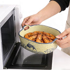 2 Pack Ceramic Baking Dish, 6.7-inch Vintage Fish Design Square Baking Dishs - Image 2