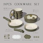 Carote 21pcs Ceramic Cookware Set - Image 2