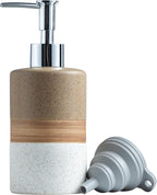 Ceramic Soap Dispenser Set for Hand Soap, Dish Soap, Conditioner, Includes by Cormomu