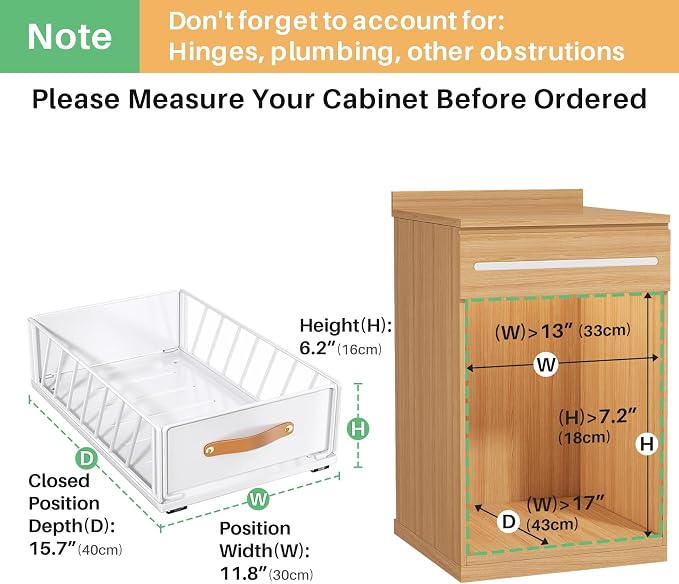 Pull out Cabinet Organizer, Heavy Duty Slide out Pantry Shelves Drawer Storage - Image 2