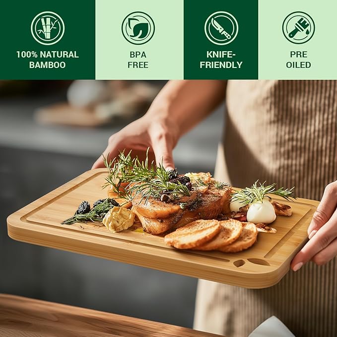 15 x 12 inch Bamboo Cutting Boards - Image 4