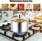 E-far Stainless Steel Saucepan Set - 2Qt & 3 Qt - Image 5