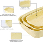 Casserole Dish Set of 3, Lasagna Pan, Ceramic Bakeware - Image 4