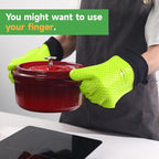 GEEKHOM BBQ Gloves Heat Resistant Oven Mitts - Image 5