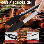 9 Pieces Silicone Tongs for Cooking 7, 12 inches Kitchen Tongs - Image 3