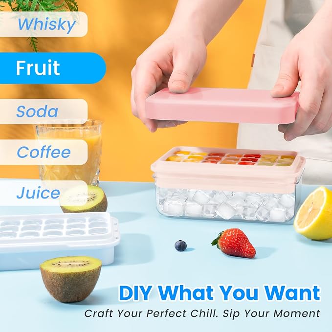 PHINOX Ice Cube Tray with Lid and Bin, Ice Trays - Image 4