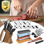 Knife Sharpening Stone Kit – 400/1000 3000/8000 Grit Wet Kitchen Whetstone - Image 2