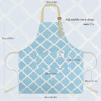 2 Pieces Aprons for Women with Pockets, Cotton Linen Waterproof Kitchen Cooking - Image 2