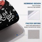 Black Snowman Dish Drying Mats for Kitchen Counter, Winter Snowflake Dish Mat - Image 4