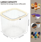Coffee Pod Holder with Press-Top Lid, Space Saving - Image 3