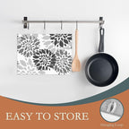 Black White Dahlia Dish Drying Mat - Image 3