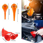 10 Pcs Automotive Funnels Set, Wide Mouth Fuel Funnels, Plastic Long Neck Oil - Image 4