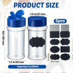 Eccliy 36 Pack 3 oz Clear Plastic Spice Jars - Image 2