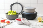 COOK WITH COLOR Prep Bowls with Lids- Wide and Deep Nesting Plastic Small - Image 6