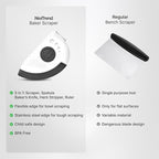 5-in-1 Dough Scraper & Flexible Bowl Scraper by Nextrend, Bread Scraper - Image 5