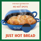 Enameled Cast Iron Bread Oven 2 Qt, Non-Stick Single Loaf Cast Iron Bread Pan - Image 4