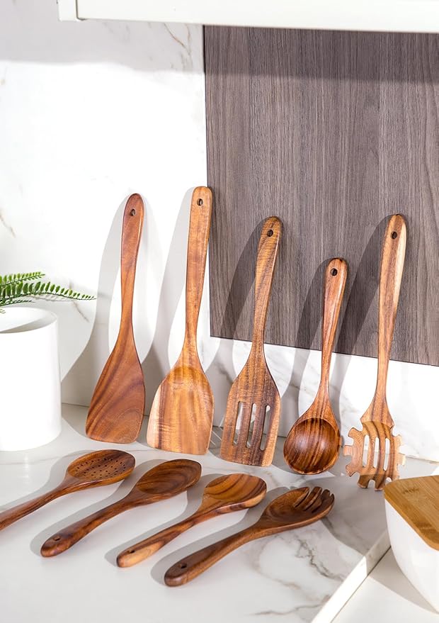 Nucookery Wooden Cooking Utensils Set - Image 8