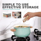 Tianifa Black Countertop Rotating Spice Rack, Round Empty 20-Jars Revolving - Image 4
