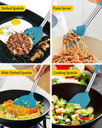 Silicone Cooking Utensil Set, BPA Free Heat Resistant Kitchen Tools - Image 3