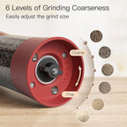 Ultrean Electric Salt and Pepper Grinder Set, USB-C Rechargeable, Salt and - Image 3