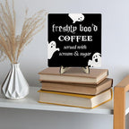 Freshly Boo'd Coffee Wood Sign, Halloween Coffee Bar Decor, Scream Sugar Spooky - Image 4