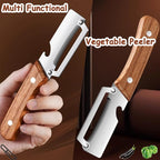 Premium Vegetable Peeler with Wooden Handle and Bottle Opener, Stainless Steel - Image 8