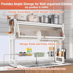 Milkshake White 3 Tier Over Sink Dish Rack Drainer - Image 3