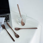 Black Walnut Wood Coffee Spoons, Long Spoon - Image 8