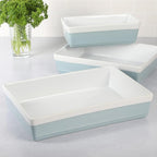 MARTHA STEWART 3-Piece Oven to Table Stoneware Bakeware Set – Baking Dish & - Image 2