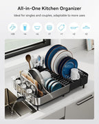 SUNLY Expandable Dish Drying Rack, Versatile Brackets - Image 2