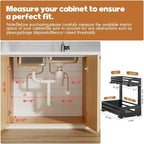2-Pack Under Sink Organizer and Storage, 2-Tier L Shape Pull Out Cabinet - Image 2