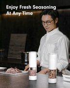 TOMEEM Upgraded Larger Capacity Electric Salt and Pepper Grinder Set - Image 8