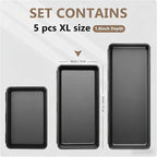A-LuGei【X-Large Size【5 Pcs】 Tool Box Organizer Tray Divider【Single Size】 Black - Image 2